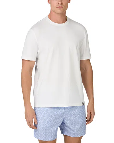 Boggi Milano Stretch Crewneck Tee In White