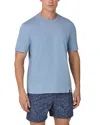 Boggi Milano Stretch Crewneck Tee In Blue