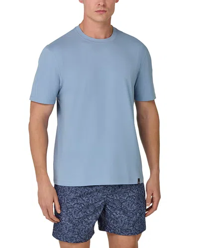Boggi Milano Stretch Crewneck Tee In Blue