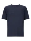 Boggi Milano Stretch-linen T-shirt In Blue