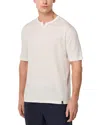 Boggi Milano Stretch Split Collar Tee In White