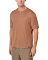 Boggi Milano Stretch Split Collar Tee In Brown