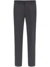 Boggi Milano Stretch Cotton Gabardine Trousers In Grey