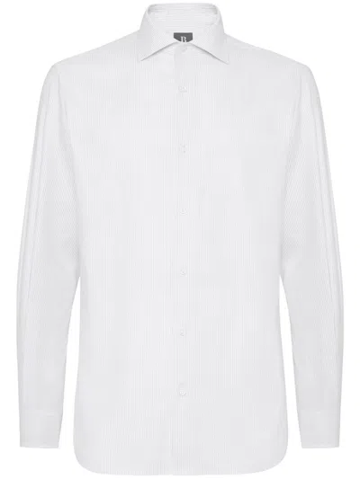 Boggi Milano Stripe-pattern Shirt In White