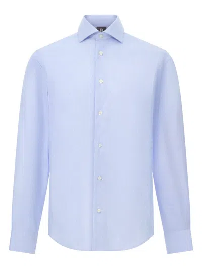 Boggi Milano Striped Shirt In Blue