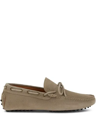 Boggi Milano Suede Driving Loafers In 中性色