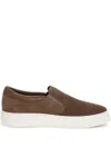 Boggi Milano Suede Slip-ons In Brown