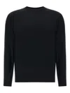 Boggi Milano Super Fine Merino Wool Crew Neck Jumper In Black