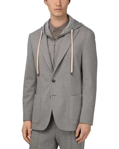 Boggi Milano Sweatshirt Jacket In Gray
