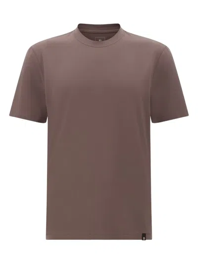 Boggi Milano T-shirt In Stretch Supima Cotton In Neutral