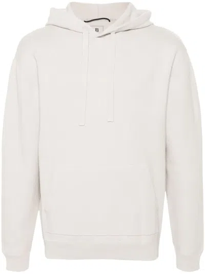 Boggi Milano Technical-jersey Hoodie In Grey