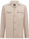 Boggi Milano Tencel Overshirt In Brown