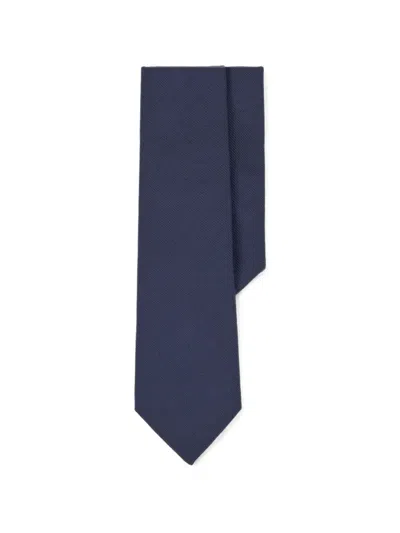 Boggi Milano Tie Jacquard Drill Reinforcement Silk In Green