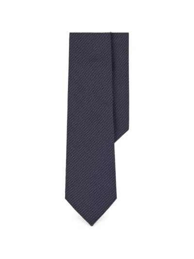Boggi Milano Tie Jacquard Micro-polka-dot Pattern Silk In Burgundy