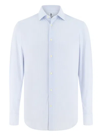 Boggi Milano Tokyo Collar Slim Fit Shirt In Blue