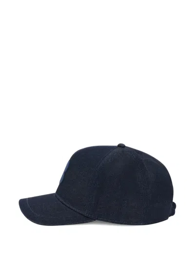 Boggi Milano Tone-on-tone Logo Baseball Cap In Blue