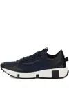 Boggi Milano Trail Trainers In Leather And Technical Fabric In Black