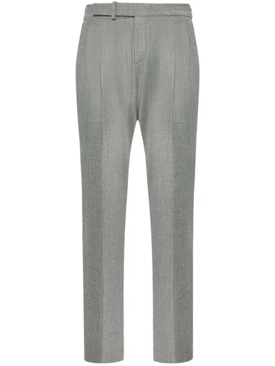Boggi Milano Straight-leg Tailored Trousers In Grey