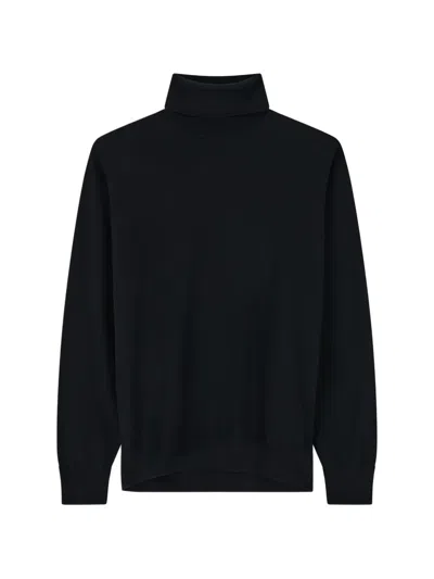 Boggi Milano Ens Turtleneck Regular-fit Merino Wool Jumper Black