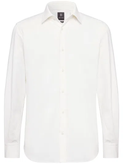 Boggi Milano Velvet Shirt In White