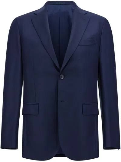 Boggi Milano Jacke Aus Schurwolle In Blau