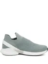 Boggi Milano Technical Fabric Willow Trainers In Gray