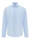 Boggi Milano Windsor-collar Shirt In Blue