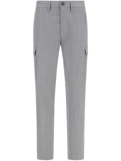 Boggi Milano Wool Trousers In Grey