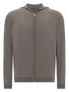 Boggi Milano Zip-up Hoodie In Gray