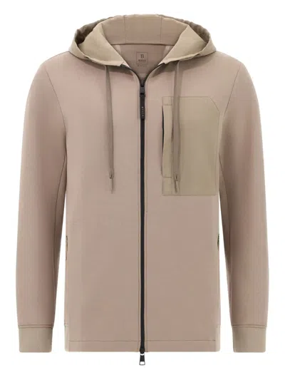Boggi Milano Zip-up Sweatshirt In Neutral