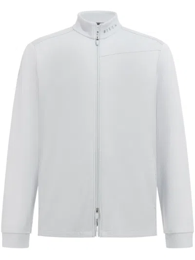 Boggi Milano Zip-up Sweatshirt In White