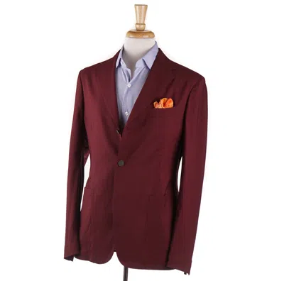 Pre-owned Boglioli $1450  Burgundy Lightweight Wool-silk Sport Coat Slim-fit 40 R In Red