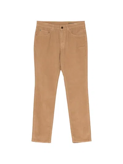Boglioli Corduroy Straight-leg Trousers In 뉴트럴