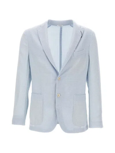 Boglioli 50 K Checked Patch-pocket Blazer In Blue