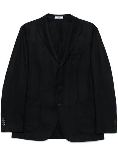 Boglioli Single-breasted Wool Blazer In Blue