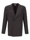 Boglioli 50kjacket Peak-lapels Double-breasted Blazer In Gray