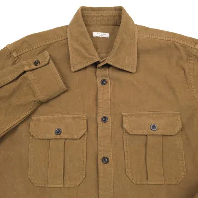 Pre-owned Boglioli $995  Tan Corduroy Overshirt Jacket Made In Italy Mens Size Xl In Brown