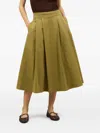 Boglioli Light Popeline Pleated Skirt