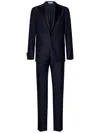 Boglioli Navy Blue Suit In Virgin Wool In Blu