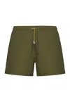 Boglioli Army Green Techincal Bermuda Swimsuit In Dark Green