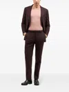 Boglioli Superlight Flannel B-line Suit In Red