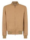 Boglioli Baseball-collar Bomber Jacket In Neutrals