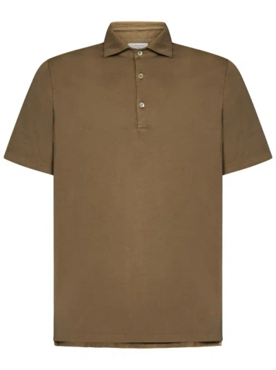 Boglioli Beige Cotton Polo Shirt In Brown