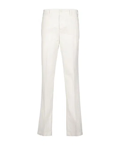 Boglioli Belt Loop Trousers In White