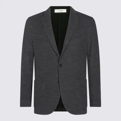 Boglioli Black Wool Blazer In Grey