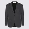 Boglioli Grey Wool Blazer In Black