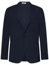 Boglioli Navy Blue Wool Jacket In Blue