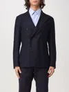 Boglioli Double Breasted Wool Hopsack Sport Coat In Blau