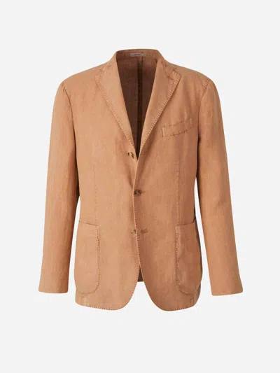 Boglioli Blazer Lisa Linen In Orange