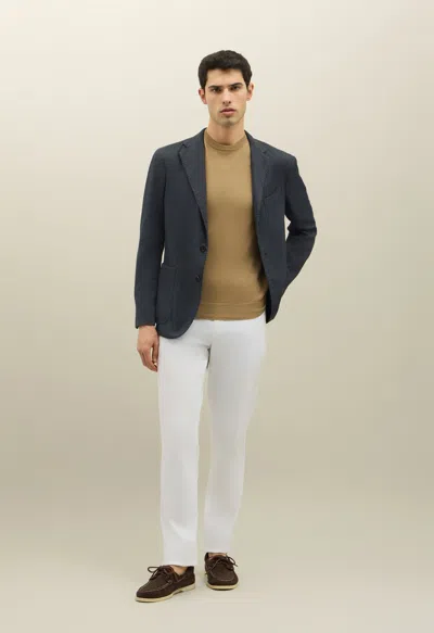 Boglioli Blended Soft Cotton Dover Jacket In Blue